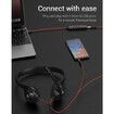 USB Computer Headset with Clear Chat Microphone,Lightweight On-Ear Wired Headset for MS Teams,Skype,Webinars,Call Center and More (Black)