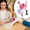 Automatic Yarn Winder Thread Winder Reusable Efficiently, Yarn Dispenser Electric Yarn Ball Winder for Knitters Crocheters, Pink