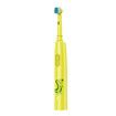 Yellow Rechargeable Electric Toothbrush Rotating Round Head Soft Bristles Includes 4 Brush Heads