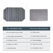 Dark Gray 60*39cm Octagonal Diatomaceous Earth Drying Mat Foldable Multifunctional Water Absorbent for Kitchen Countertops