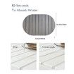 Light Gray 60*39cm Oval Diatomaceous Earth Drying Mat Foldable, Multifunctional Water Absorbent for Kitchen Countertops