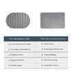 Light Gray 60*39cm Oval Diatomaceous Earth Drying Mat Foldable, Multifunctional Water Absorbent for Kitchen Countertops