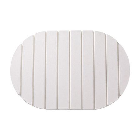 White 60*39cm Oval Diatomaceous Earth Drying Mat Foldable, Multifunctional Water Absorbent for Kitchen Countertops