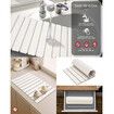 White 60*39cm Foldable Diatomaceous Earth Drying Mat Multifunctional Absorbent for Kitchen Bathroom Countertops