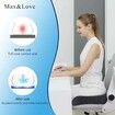 Memory Foam Seat Chair Cushion for Long Sitting,Non-Slip Memory Foam Firm Coccyx Pad for Relief Sciatica,Hip (Dark Gray)