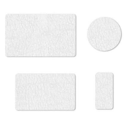 White 4 PCS Set PU Leather Diatom Mud Wash Pad Absorbent Sink Pad for Kitchen Bathroom Toothbrush Coaster