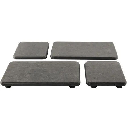 Dark Gray 4 PCS Diatomaceous Earth Set Absorbent Tray Soap Dish Hand Sanitizer Holder Plant Pot Drying Mat for Kitchen