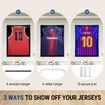 Jersey Shadow Box Frame Sports Memorabilia Display Case Wall Mounting Showcase Football Basketball Hockey Custom Shirt Framing Cabinet with Locks