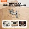 Cabinet Door Hinges 60 Packs Full Overlay Soft Close for Frameless Type