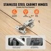 Cabinet Door Hinges 60 Packs Full Overlay Soft Close for Frameless Type