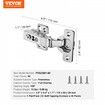 Cabinet Door Hinges 60 Packs Full Overlay Soft Close for Frameless Type