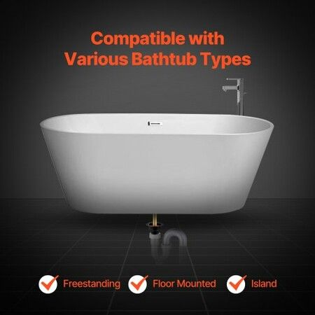 Freestanding Tub Drain Kit Bathtub Drain Rough-in Kit with ABS Adapter