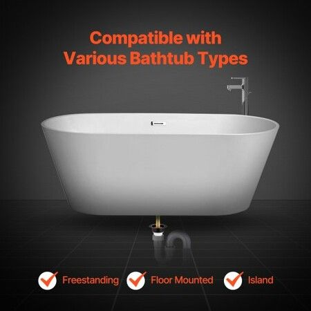 Freestanding Tub Drain Kit Bathtub Drain Rough-in Kit with PVC Adapter