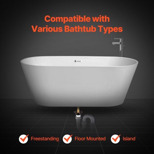 Freestanding Tub Drain Kit Bathtub Drain Rough-in Kit with PVC Adapter