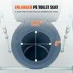 Commode Chair Bedside Commode with Wider Toilet Seat 7-Level Adjustable Height 5.8L Removable Bucket Easy to Assemble 350 LBS Capacity Raised Toilet Seat