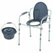 Commode Chair Bedside Commode with Wider Toilet Seat 7-Level Adjustable Height 5.8L Removable Bucket Easy to Assemble 350 LBS Capacity Raised Toilet Seat
