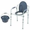 Commode Chair Bedside Commode with Wider Toilet Seat 7-Level Adjustable Height 5.8L Removable Bucket Easy to Assemble 350 LBS Capacity Raised Toilet Seat