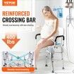 400lbs Shower Chair Bath Bench Arms Back Adjustable Height for Inside Tub