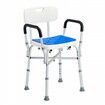 400lbs Shower Chair Bath Bench Arms Back Adjustable Height for Inside Tub