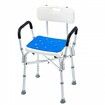400lbs Shower Chair Bath Bench Arms Back Adjustable Height for Inside Tub