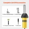 Hot Air Plastic Welder 1000W PVC TPO Vinyl Heat Gun Torch & 4 Accessories