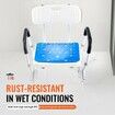 400lbs Shower Chair Bath Stool Seat Height Adjustable for Bathtub Shower