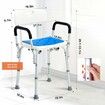 400lbs Shower Chair Bath Stool Seat Height Adjustable for Bathtub Shower