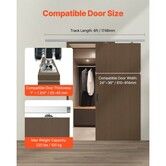 Pocket Door Track Kit 1.75m Heavy Duty Pocket Door Hardware Kit 3 Wheels