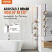 39 inches to 125 inches High Shower Corner Caddy Tension Pole Rust-Proof Tension Pole