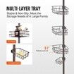 39 inches to 125 inches High Shower Corner Caddy Tension Pole Rust-Proof Tension Pole