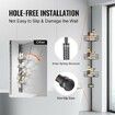39 inches to 125 inches High Shower Corner Caddy Tension Pole Rust-Proof Tension Pole