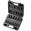 Impact Sockets Set 14pcs 6-Point 3/8in Drive Bit Ratchet Tool Kit Case