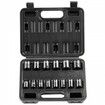 Impact Sockets Set 14pcs 6-Point 3/8in Drive Bit Ratchet Tool Kit Case