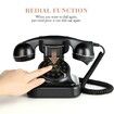 Retro Landline Telephone,Sentno 1960s Vintage Corded Dial Phone Classic Old Fashion Telephones Wired Desk Telephone for Office and Home (Black)