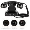 Retro Landline Telephone,Sentno 1960s Vintage Corded Dial Phone Classic Old Fashion Telephones Wired Desk Telephone for Office and Home (Black)