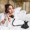 Retro Landline Telephone,Sentno 1960s Vintage Corded Dial Phone Classic Old Fashion Telephones Wired Desk Telephone for Office and Home (Black)