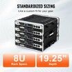 8U Rack Case Server Rack Cabinet 488.95 mm with ABS Construction Handle