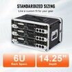 6U Rack Case Server Rack Cabinet 361.95 mm with ABS Construction Handle