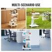 Trolley Cart Dental Lab Mobile Rolling Serving Cart 3 Layers with Socket