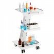 Trolley Cart Dental Lab Mobile Rolling Serving Cart 3 Layers with Socket