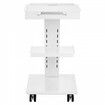 Trolley Cart Dental Lab Mobile Rolling Serving Cart 3 Layers with Socket
