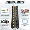 5 PCs Cable Protector Ramp 2 Channel 10000 kg/axle Capacity Heavy Duty TPU Wire Cover Ramp Hose Protector Ramp Driveway Traffic Speed Bump