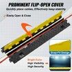 5 PCs Cable Protector Ramp 2 Channel 10000 kg/axle Capacity Heavy Duty TPU Wire Cover Ramp Hose Protector Ramp Driveway Traffic Speed Bump