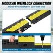 5 PCs Cable Protector Ramp 2 Channel 10000 kg/axle Capacity Heavy Duty TPU Wire Cover Ramp Hose Protector Ramp Driveway Traffic Speed Bump