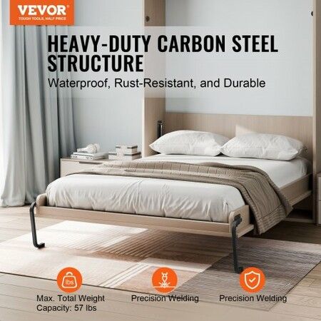 Murphy Bed Kit Full Size Vertical Deluxe DIY Wall Bed Hardware Folding