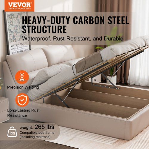 Bed Lift 59x79 in Compatible Bed Size 265 lbs Load DIY Wall Bed Hardware