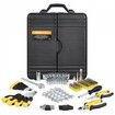 221-Piece Mechanics Tool Set 1/4 inches and 3/8 inches Drive Sockets SAE and Metric