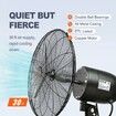 Wall-Mount Misting Fan Oscillating Metal Fan 61.6 cm 3 Speed Waterproof