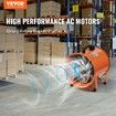 Portable Ventilator 304.8mm/12inch Heavy Duty Cylinder Fan with 5m Duct Hose 367W Strong Shop Exhaust Blower 2574CFM Industrial Utility Blower