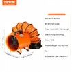 Portable Ventilator 304.8mm/12inch Heavy Duty Cylinder Fan with 5m Duct Hose 367W Strong Shop Exhaust Blower 2574CFM Industrial Utility Blower